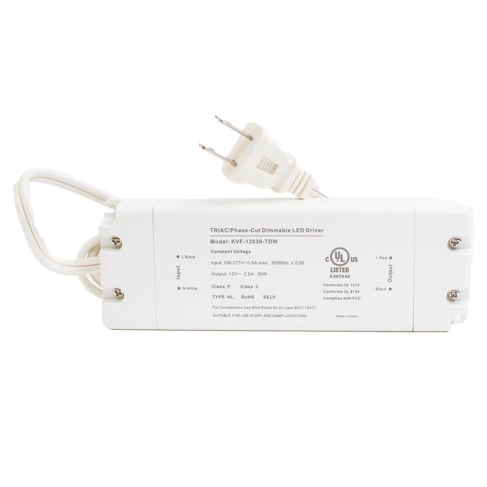 UL Listed 12v 30w LED Light Triac Dimmable Driver Power supply 2.5A