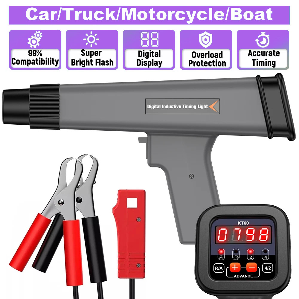 Car Digital Timing Light Automotive Gun Inductive Ignition Stroke Petrol Engine