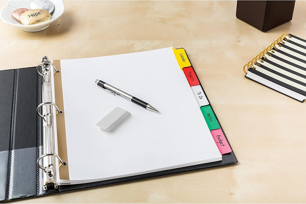Avery Big Tab Write & Erase Dividers, 5 Multicolor Tabs, 1 Set (23076)