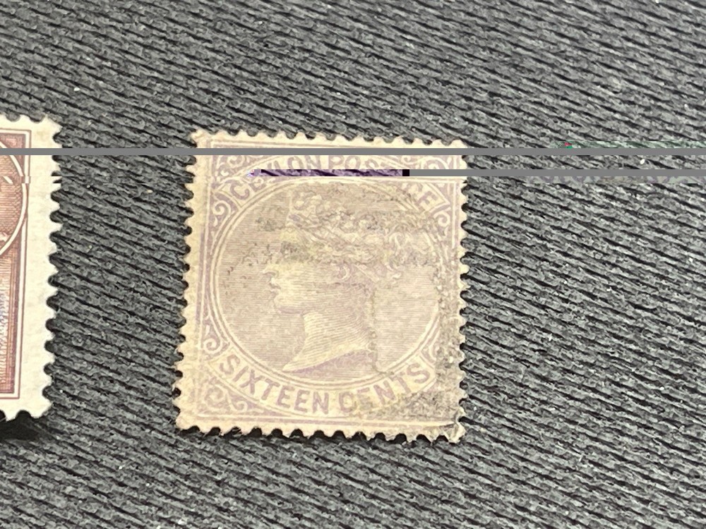 Two Antique Ceylon Stamps Used