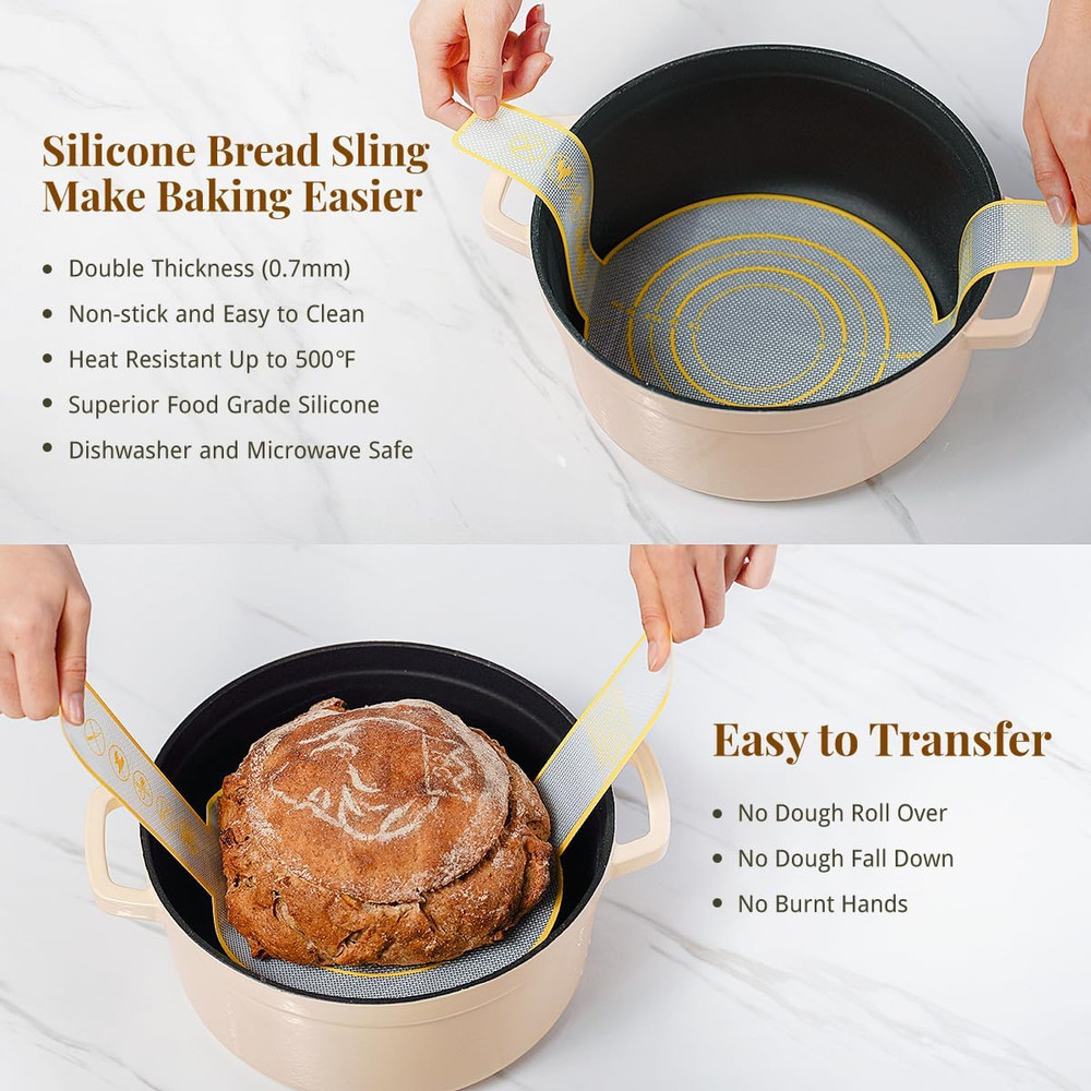Sourdough Starter Kit with Banneton Baskets & Baking Tools Set