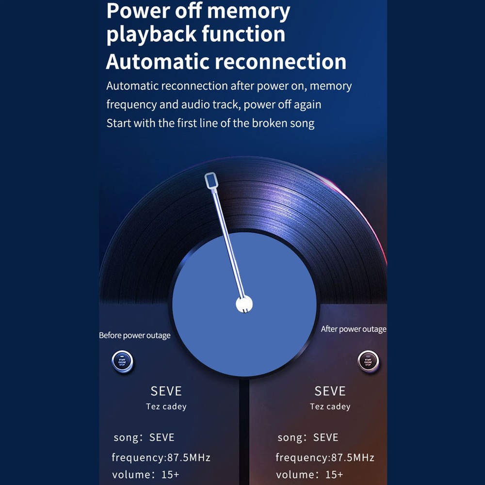 Car Music Adapter MP3 Wireless Transmitter Double USB With Type-C Port