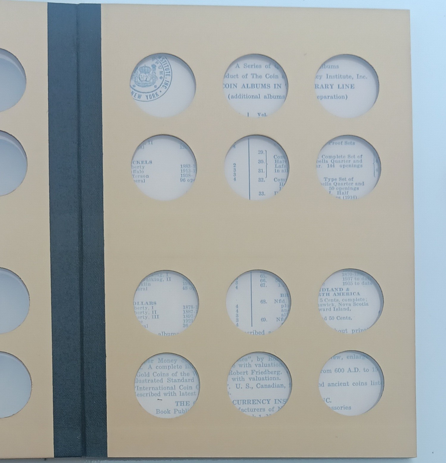 Lot Of 2 Library Of Coins General Blank Half Dollar 50c Size Stock Album VOL. 22