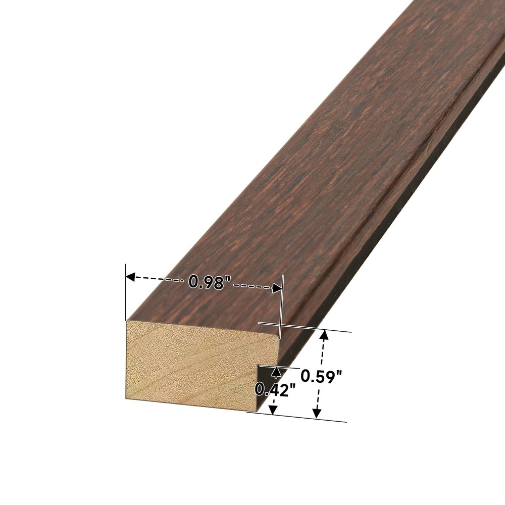 Solid Wood 12x24 Frame - Single Frame, Rustic Walnut 12 x 24 Poster Frame for...