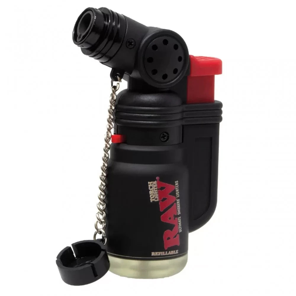 RAW Black Refillable Torch Lighter – Adjustable Flame – Authentic RAW *USA*