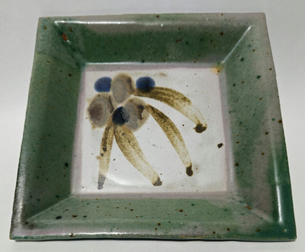 Studio Pottery Art Square Trinket Dish