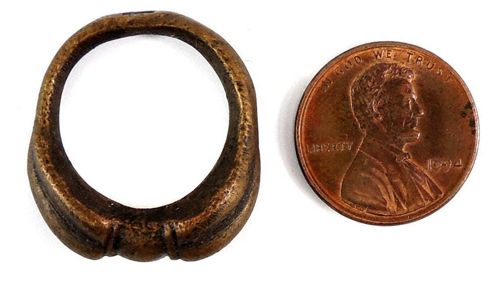 Tibetan Dorje Brass Ring 7.5