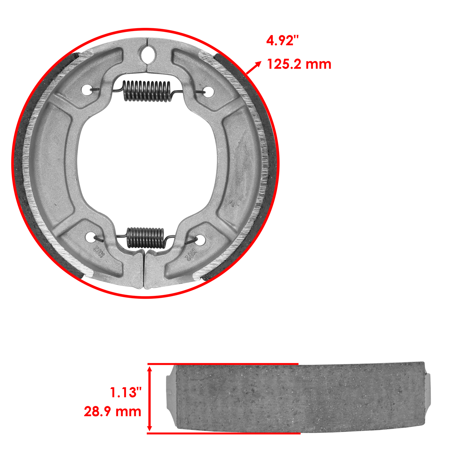 Rear Brake Shoes for Yamaha TTR225 TT-R225 1999 2000 2001 2002 2003 2004