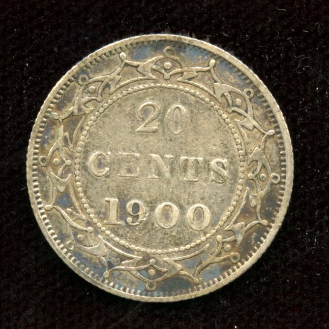 1900 Newfoundland Twenty Cent - Nice VF+ Condition