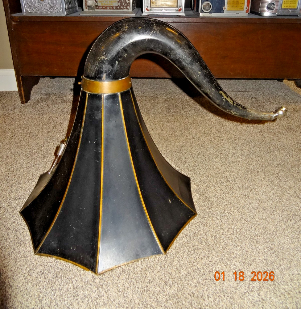 ORIGINAL EDISON #10 CYGNET PHONOGRAPH HORN