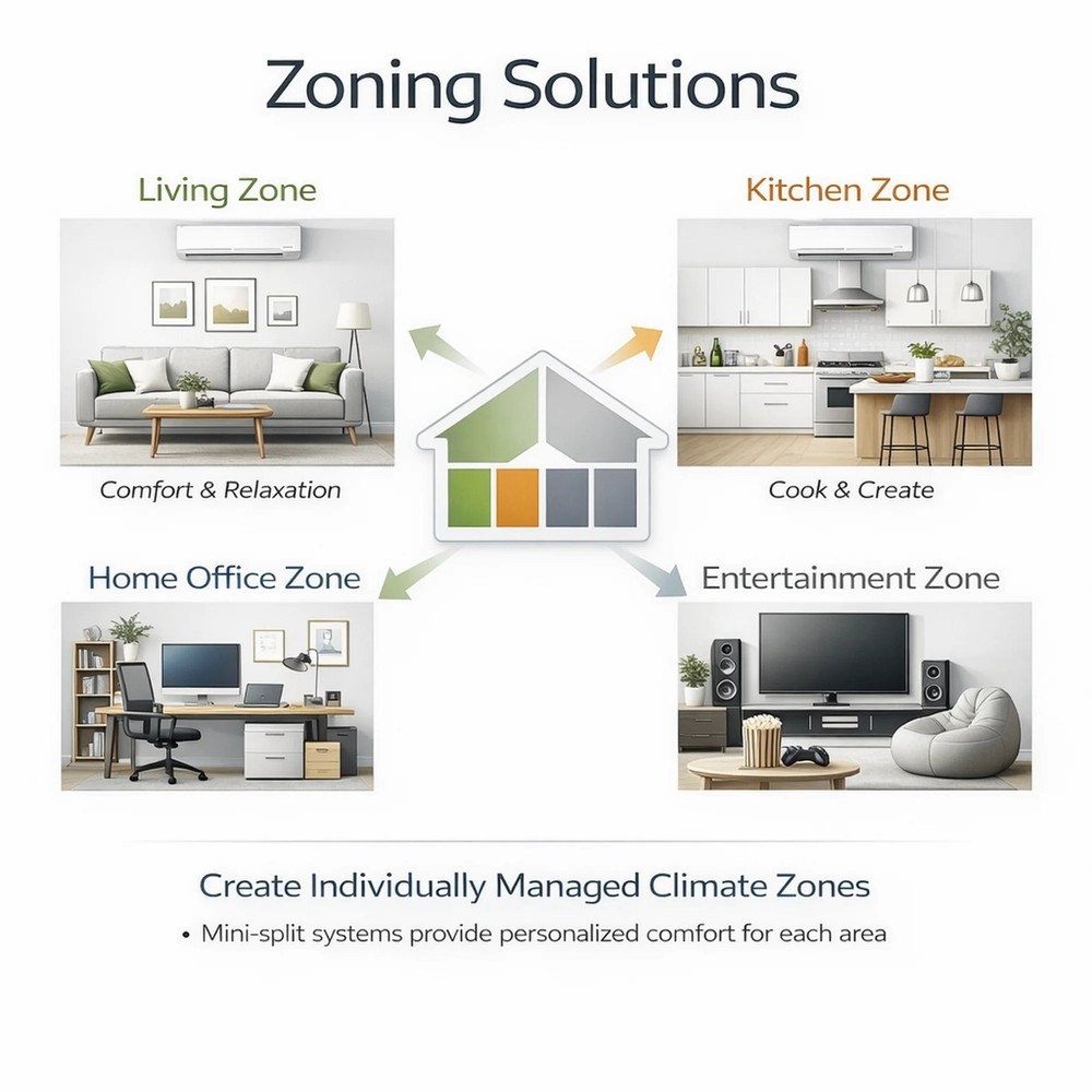 MRCOOL Olympus 4 Zone Mini Split System Heat Pump AC Heat Low Ambient Multi Room