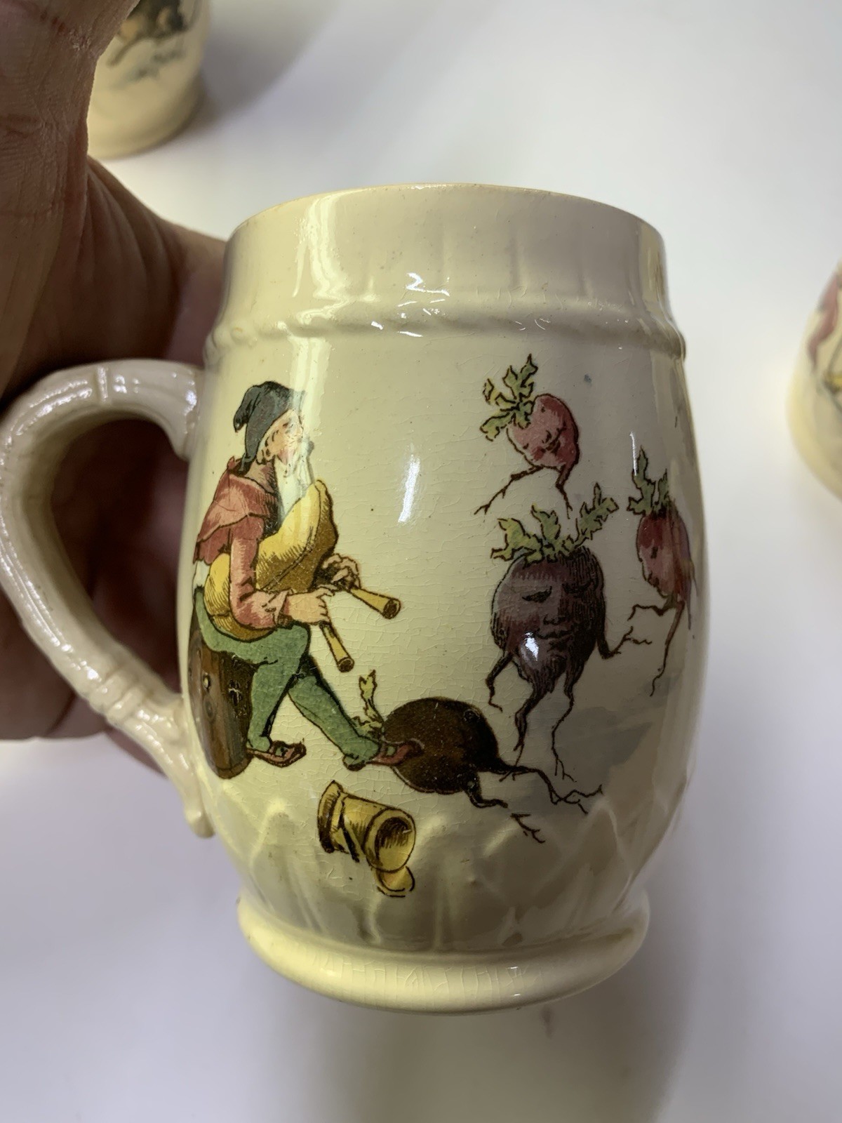 Antique Villeroy & Boch Mettlach Jug Mug Gnomes Read Description Geschutzt?