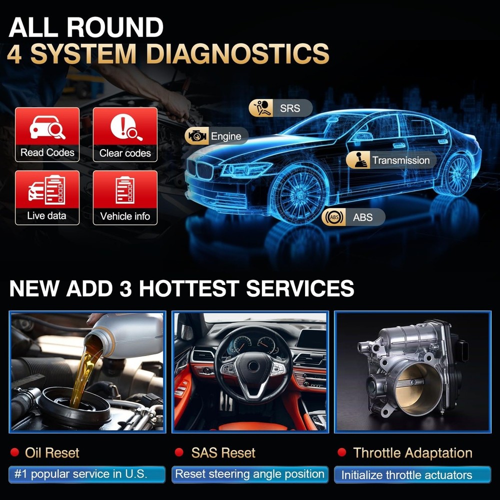 LAUNCH CRP123 V2.0 OBD2 Scanner Engine ABS SRS