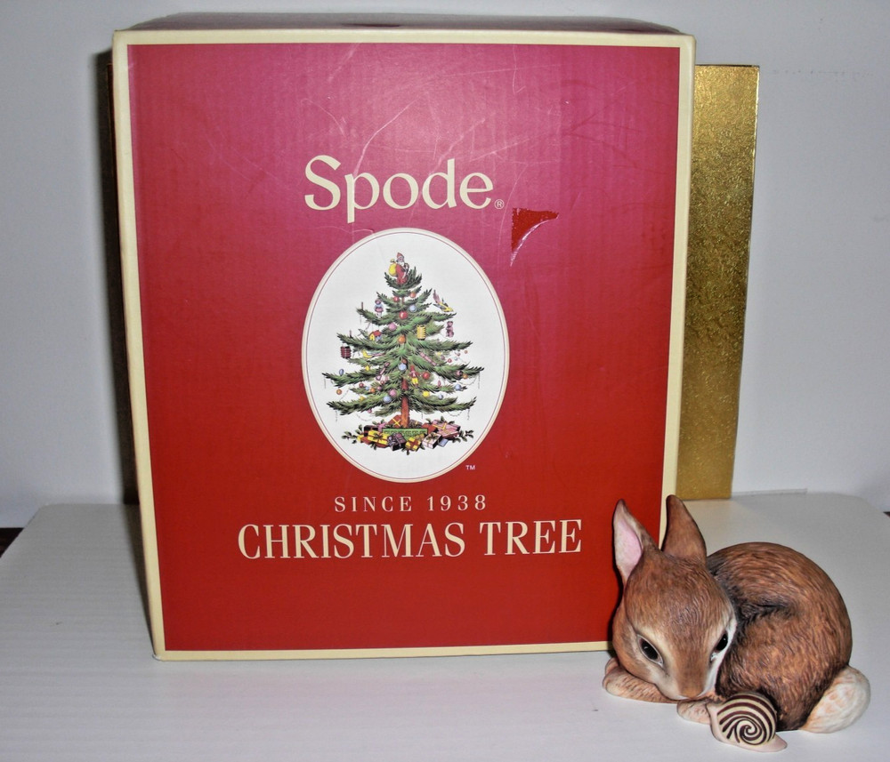 SPODE Glass Hand Blown Christmas Tree Pitcher 96oz - MINT