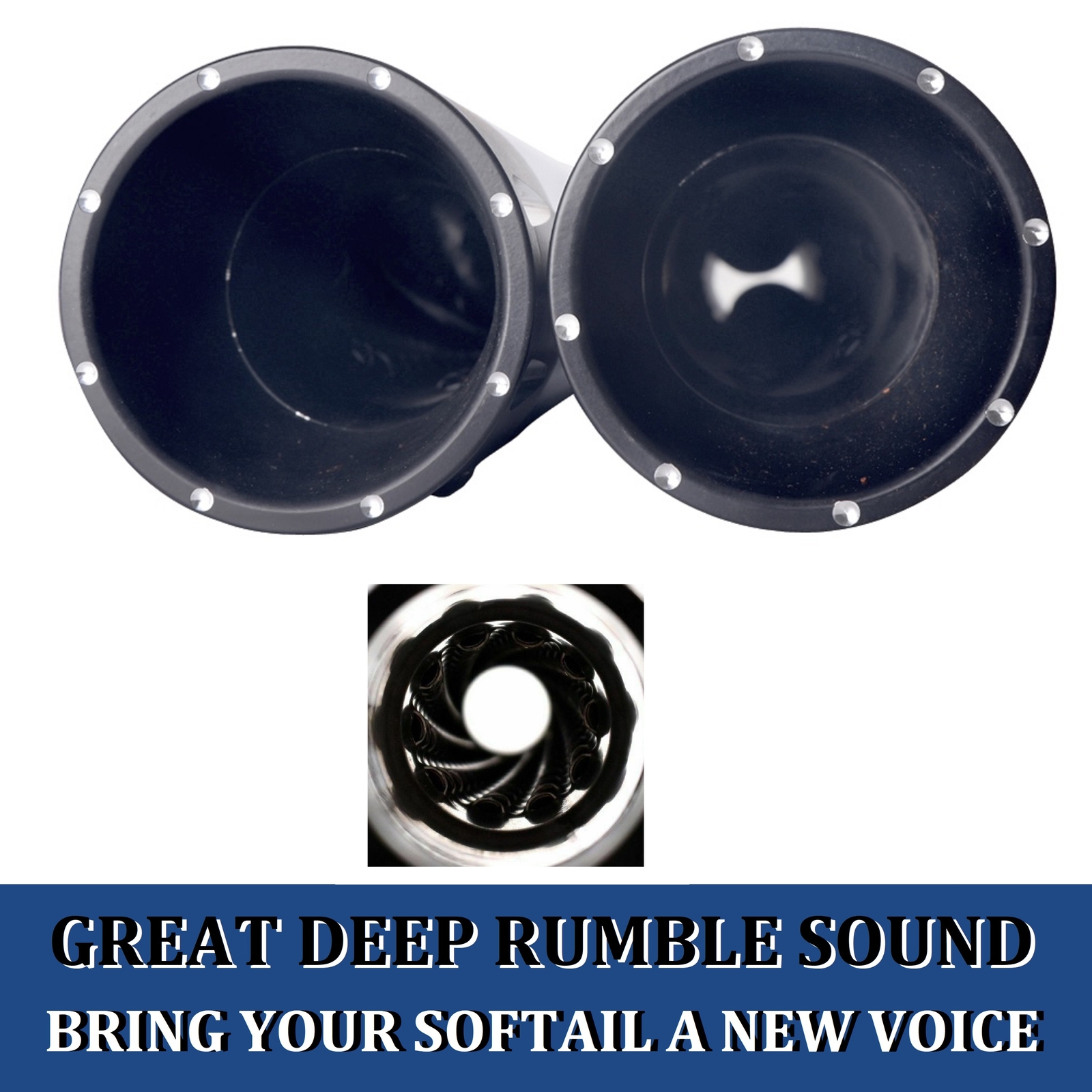 SHARKROAD 3.5" Slip On Mufflers Exhaust for 18- 23 Softail M8 Premium Chrome