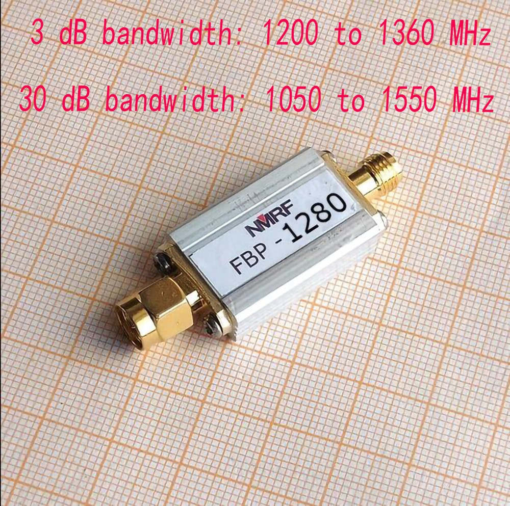 1280 (1220 ~ 1340) MHz bandpass filter, ultra-small size, SMA interface