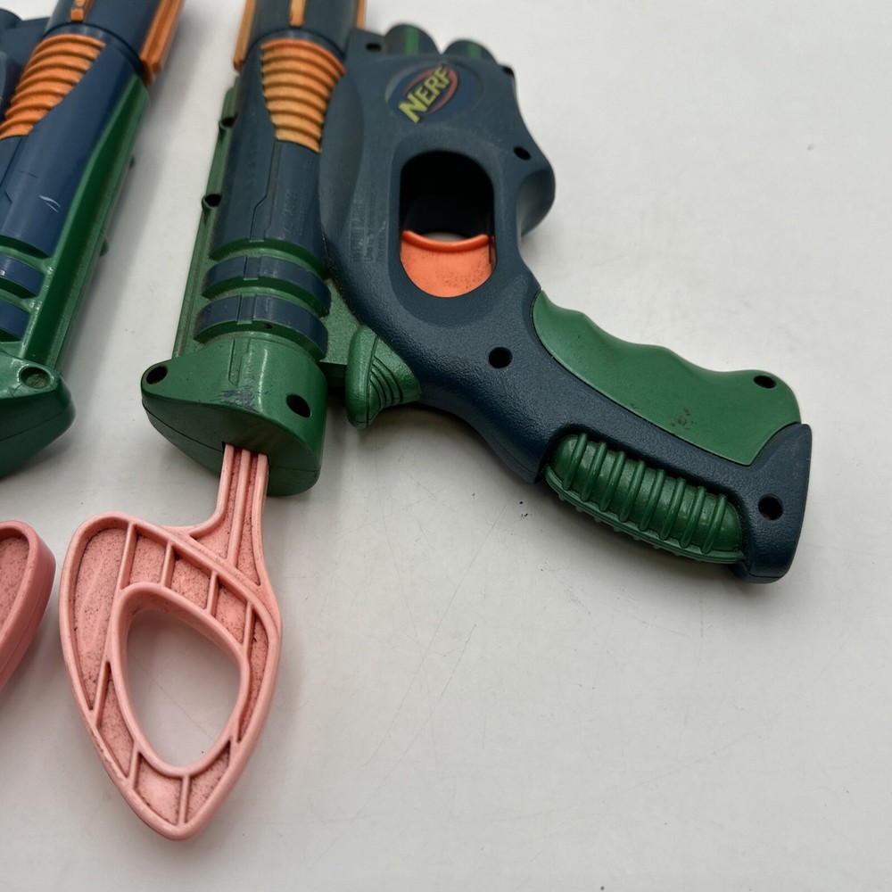 Vtg Nerf Eliminator Foam Dart Blasters 2003 Tech Target RARE TESTED EUC