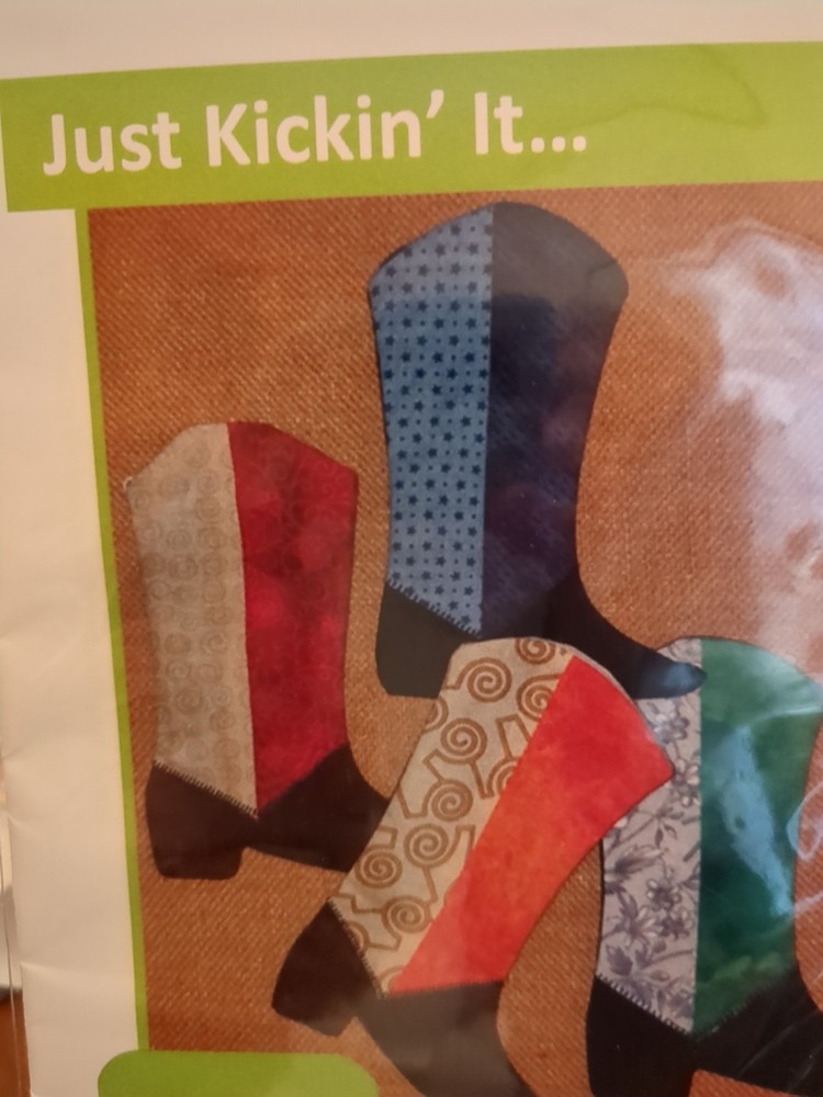 GLENDA WILDER DESIGNS - Quilt PATTERN - JUST KICKIN' IT - Mini Boot Pattern