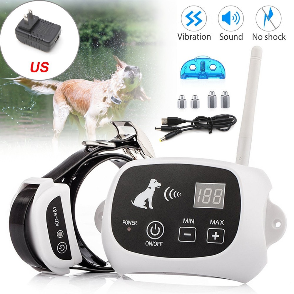 Pet Dog Training Collar Rechargeable Shock Collar Waterproof 500M Remote Control