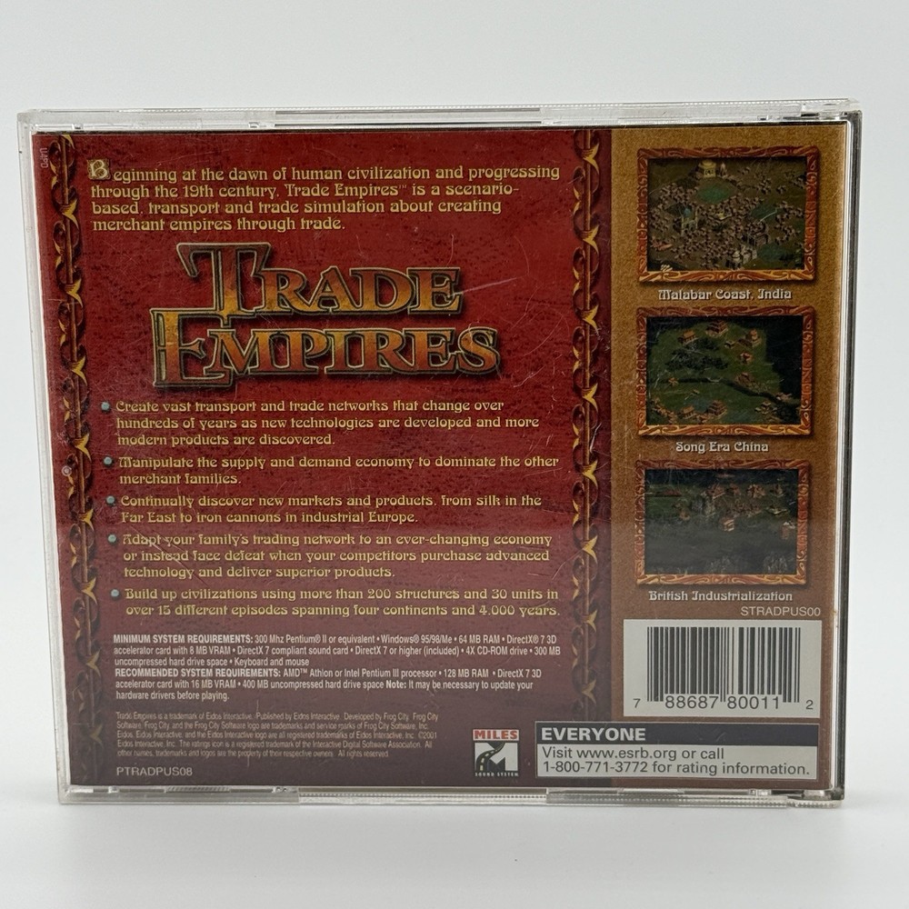 Eidos Trade Empires PC Simulation Game - Jewel Case - Tested