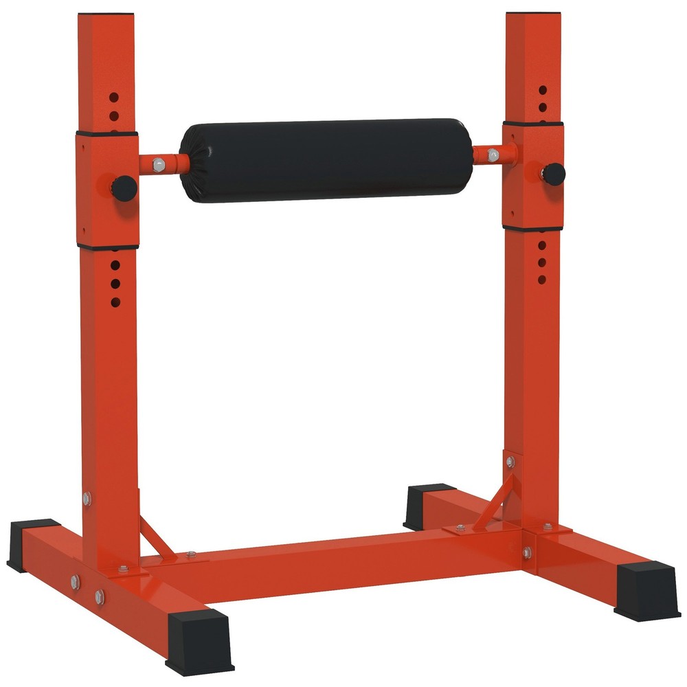Bulgarian Split Squat Stand, 12-Level Leg Training Machine, Red