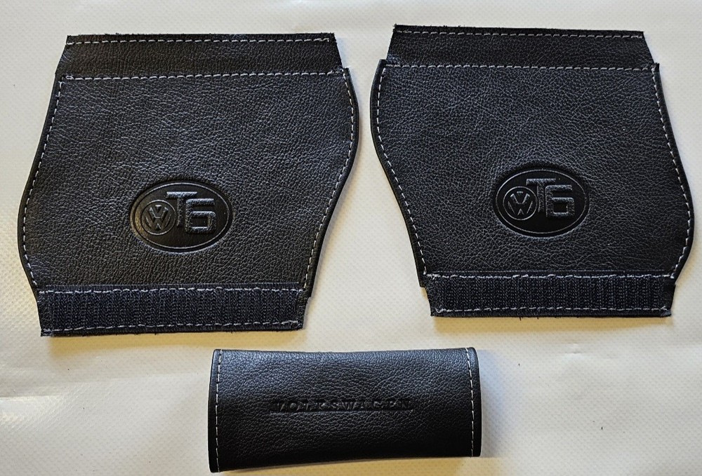 T6 Transporter Real LEATHER Inner handle Pull cover + Handbrake handle cover.