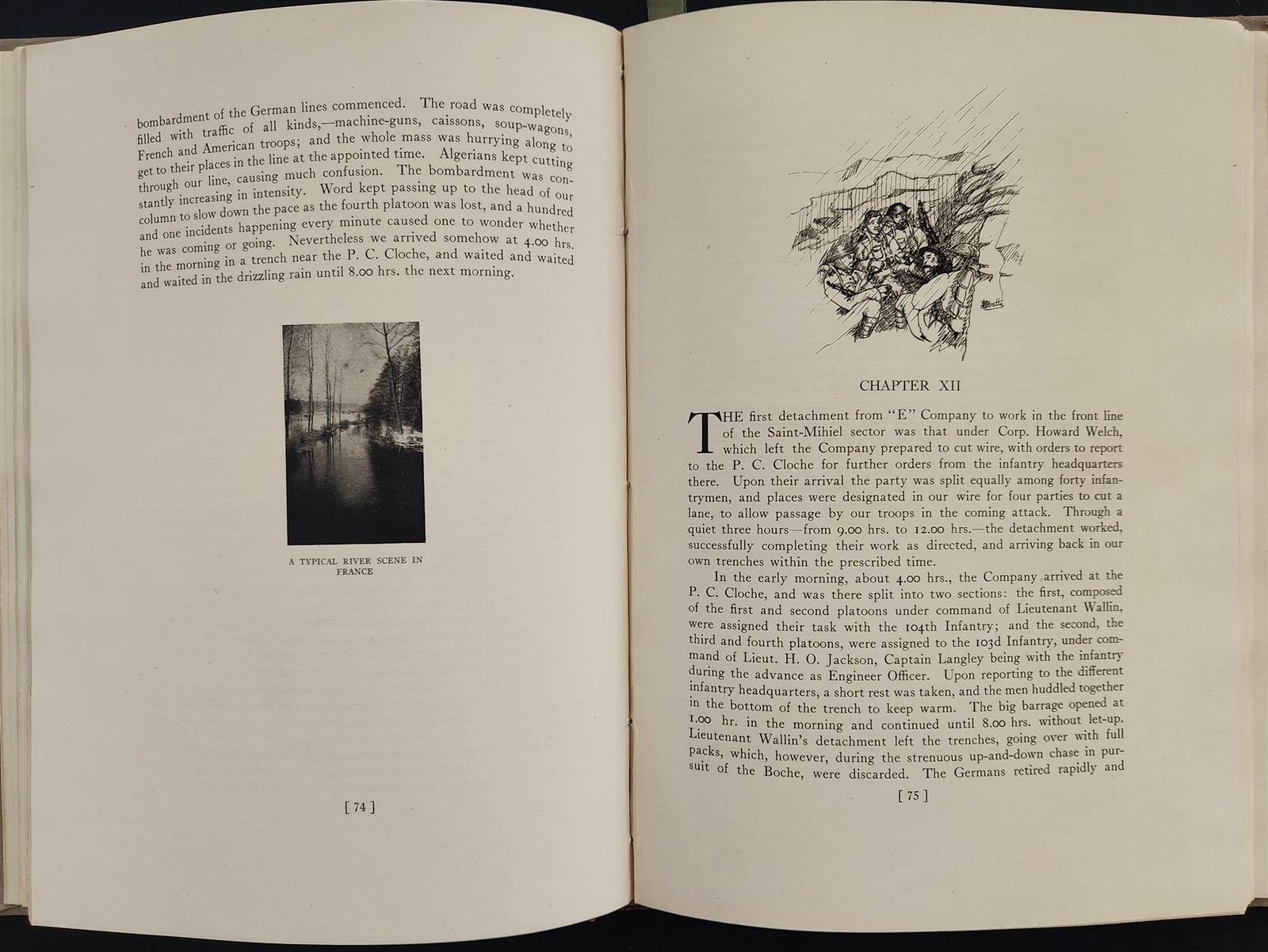 1919 antique WWI HISTORY "E" Co 101st ENGINEERS 26th DIV private printing