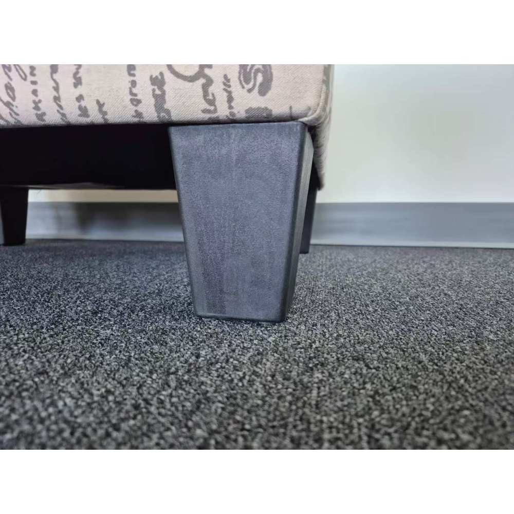 Linen Upholstered Ottoman w/ Hidden Storage Lift-Top, Beige Rectangular