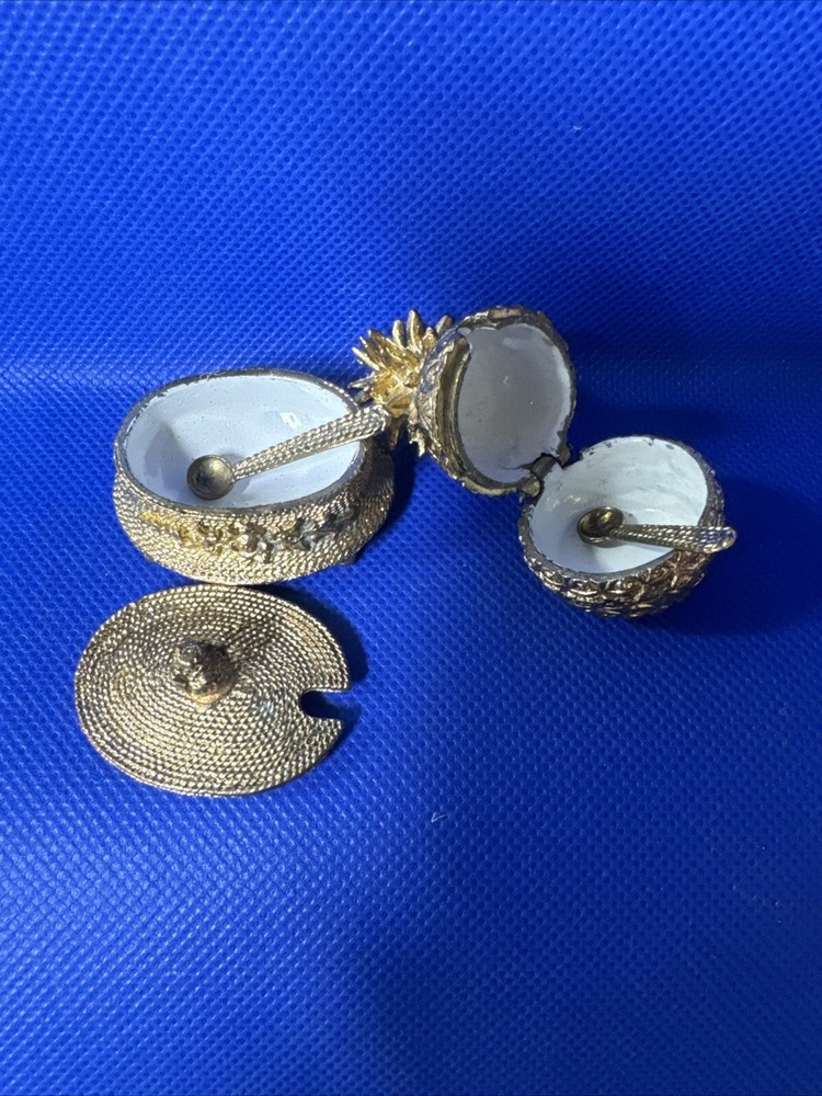 Miniature Trinket Boxes With Spoon Inside