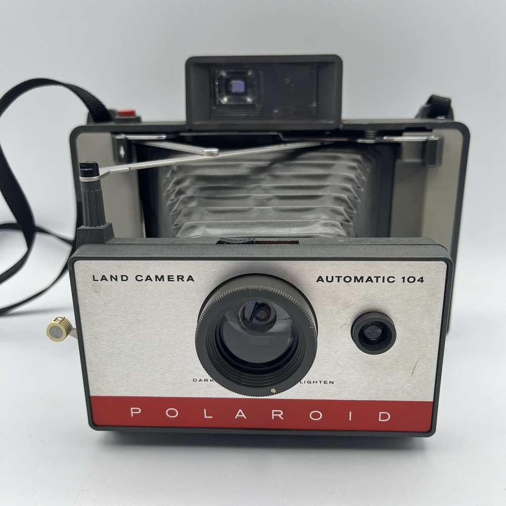 Polaroid Land Camera - Automatic 104 - Gray - Vintage - Untested