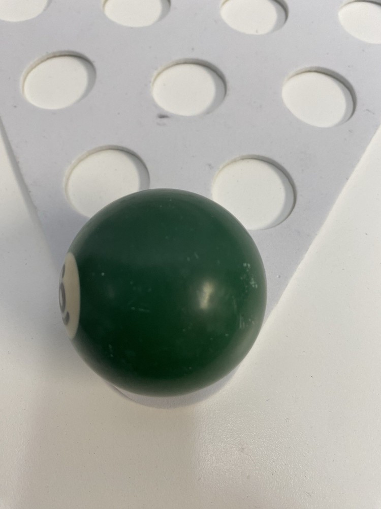 Vintage No. 6 Solid Green Pool Ball Billiard