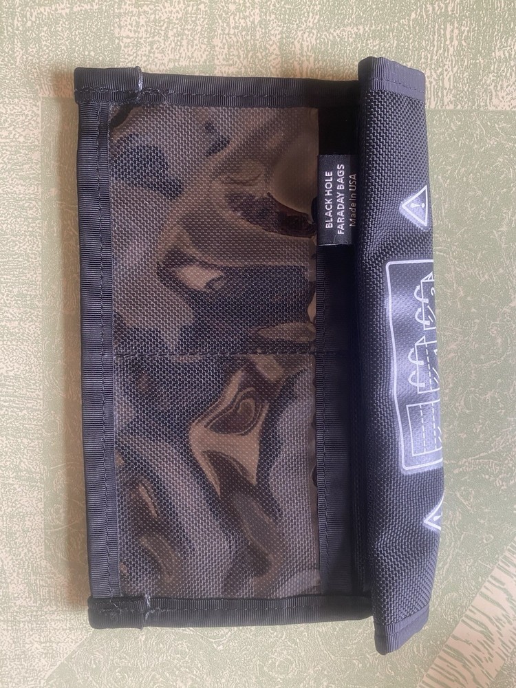 EDEC Digital Forensics Black Hole Faraday Bag-2 window 8.25x5.5 Folded