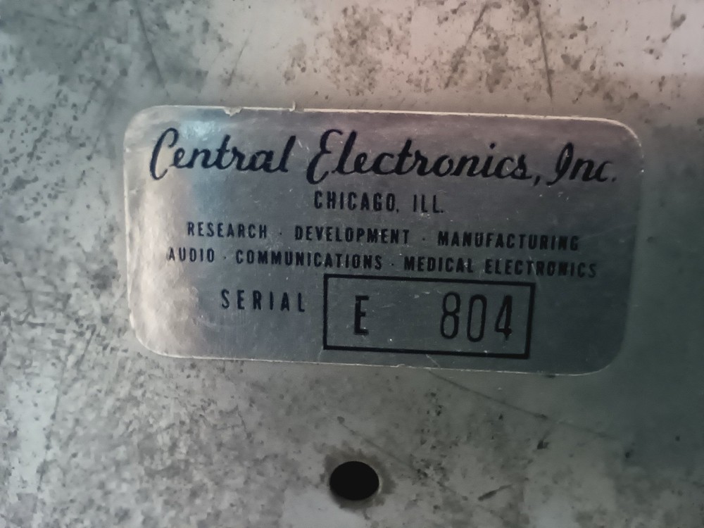 Central Electronics 100V Multiphase SSB Ham Transmitter Vintage Powers On