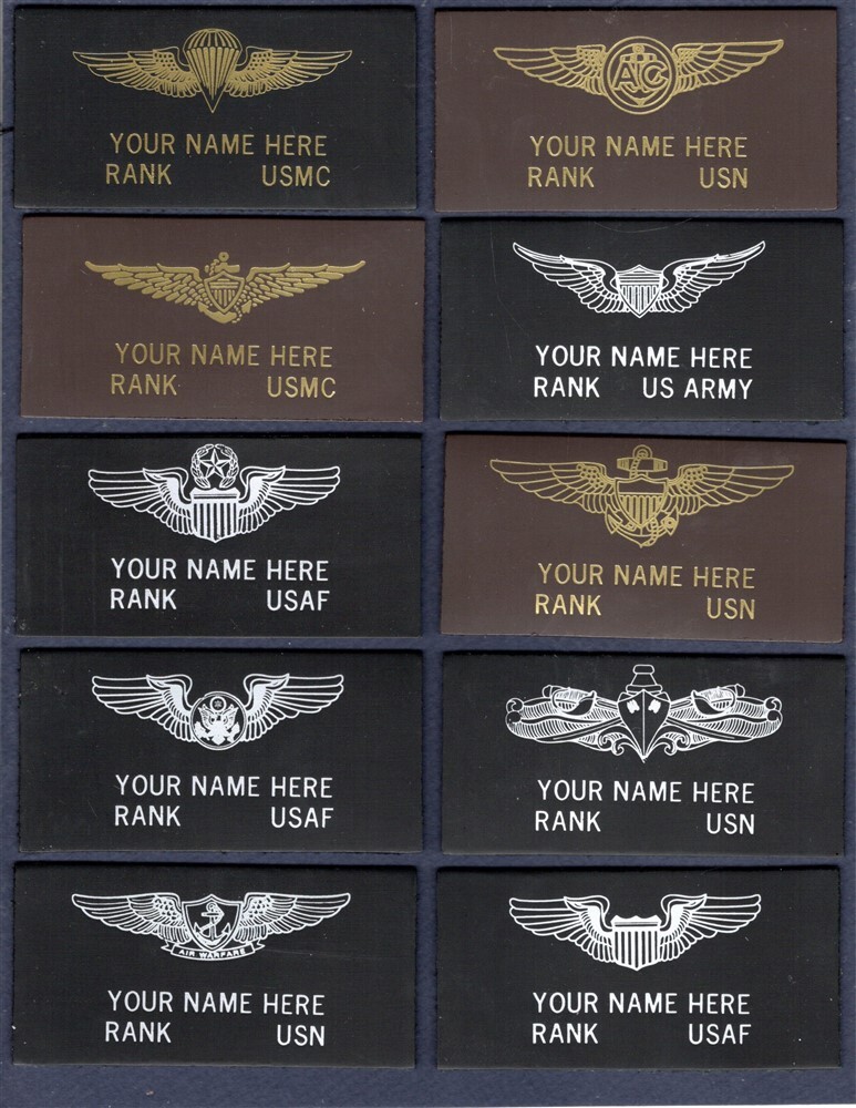 Custom Personalized Leather Name Tag USAF NAVY USMC USA Flight Jacket Suit Patch
