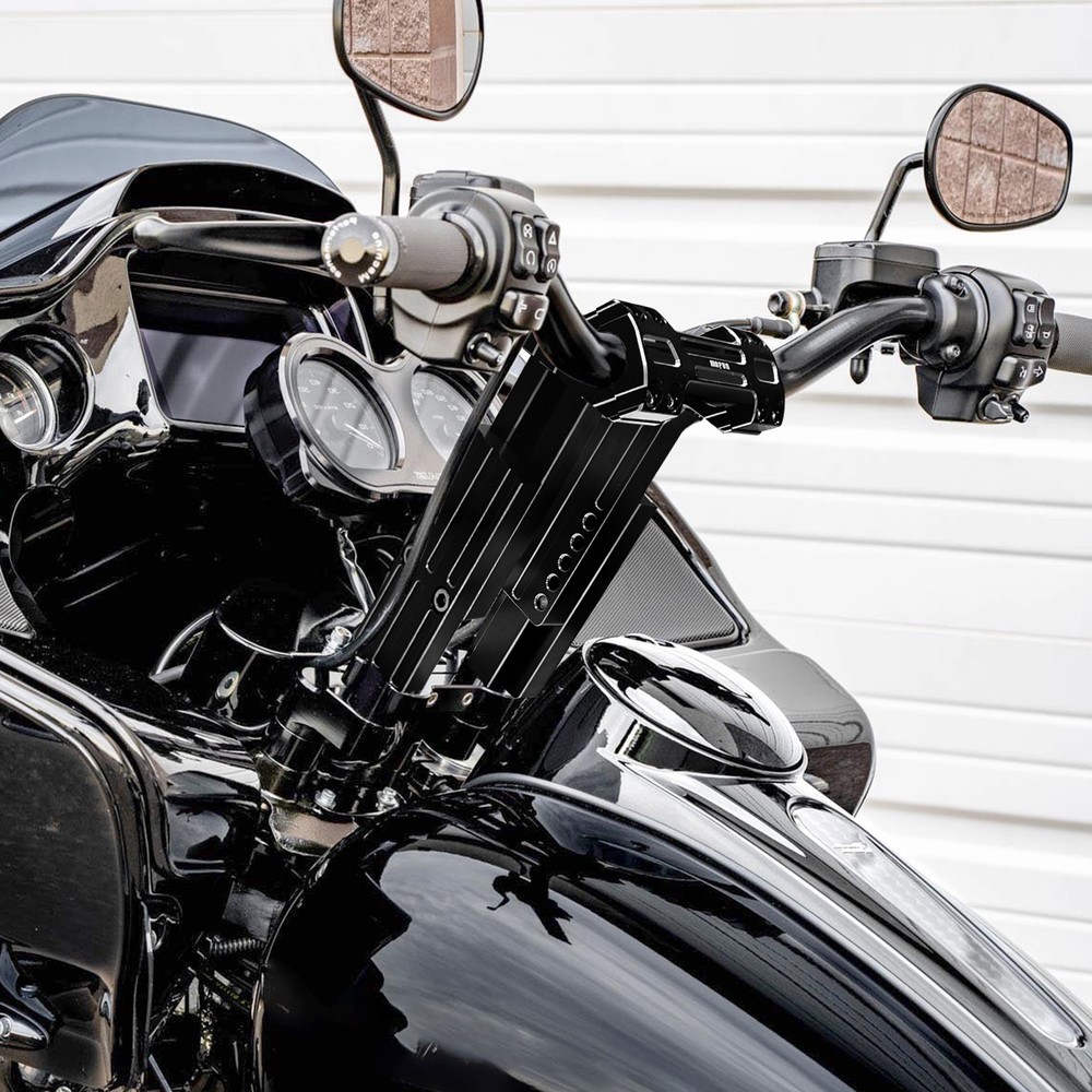 6"-8" Adjustable Pullback Handlebar Riser Clamp For Harley Softail Fat Boy Slim