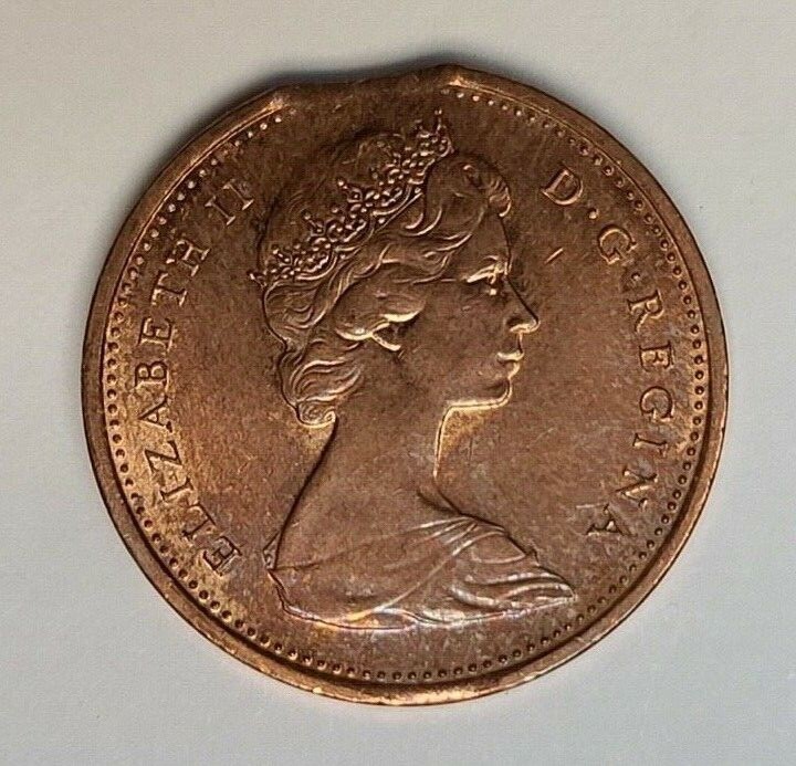 Canada Centennial 1967 Cent Penny Error Clip (Invt1073)