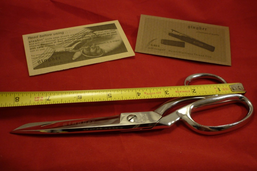 GINGHER G-8 KNIFE EDGE SCISSORS CHROME SHEARS 8"