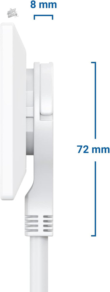 3 Outlet Compartments With Flat Connector Electrical Cable for Inter