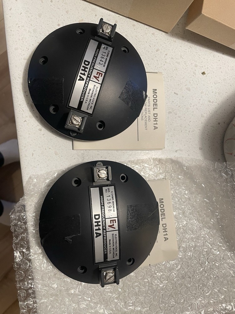 Pair of Electro voice DH1A diaphrams