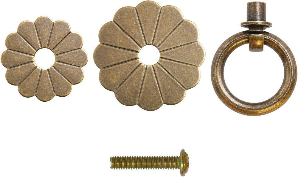 6PCS 2.5Cm Vintage Style Pull Ring Drawer Ring Pulls Vintage Decorative Handles
