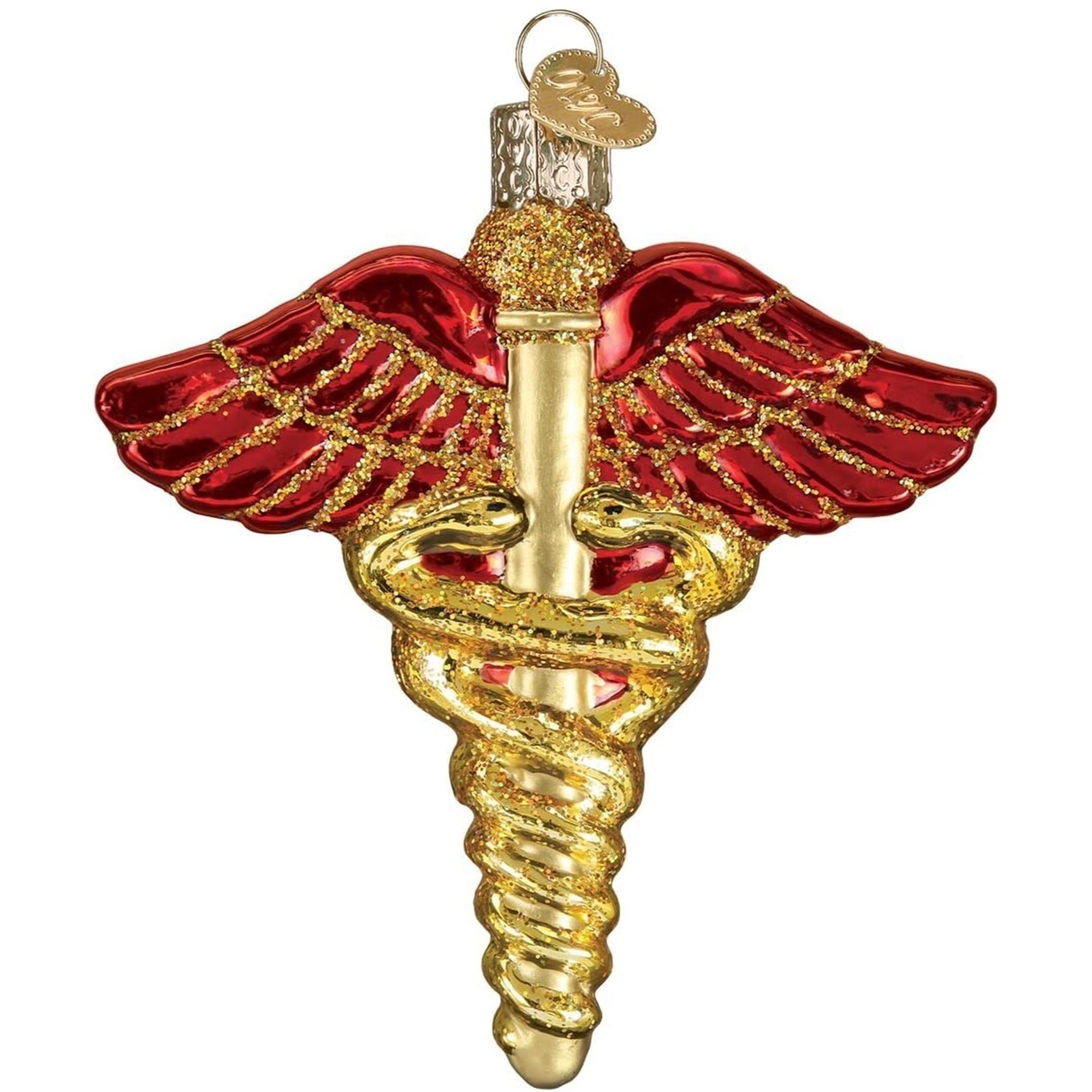 Old World Christmas Glass Ornament for Christmas Tree, Medical Symbol