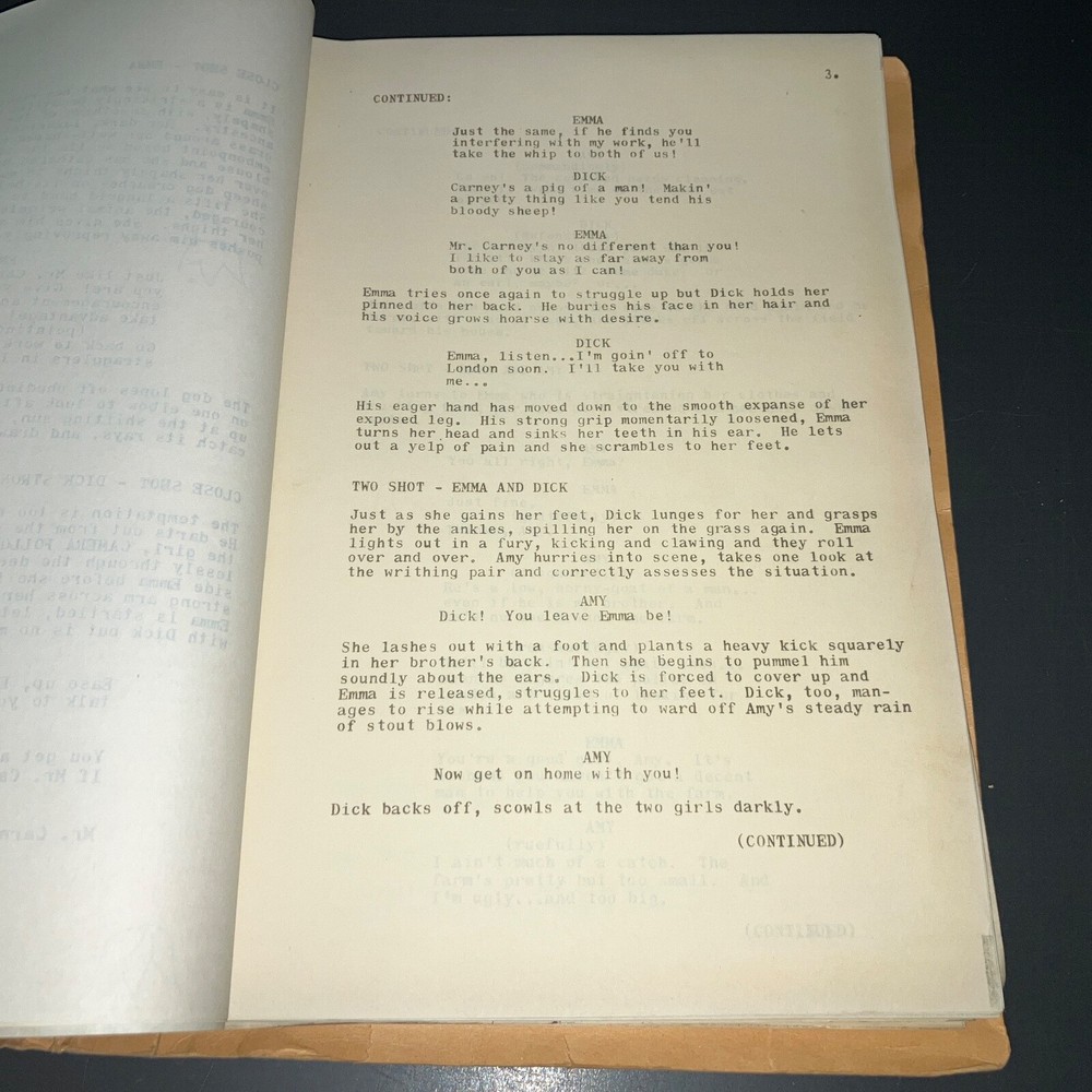 Original 1968 Emma Hamilton Movie Script 2nd Draft Historical Drama Notes COA