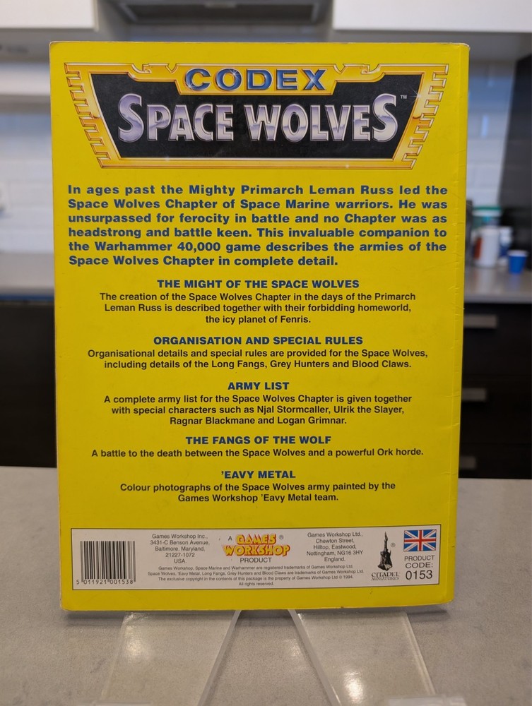 Games Workshop Warhammer 40000 40K Codex 2nd Ed. Space Wolves