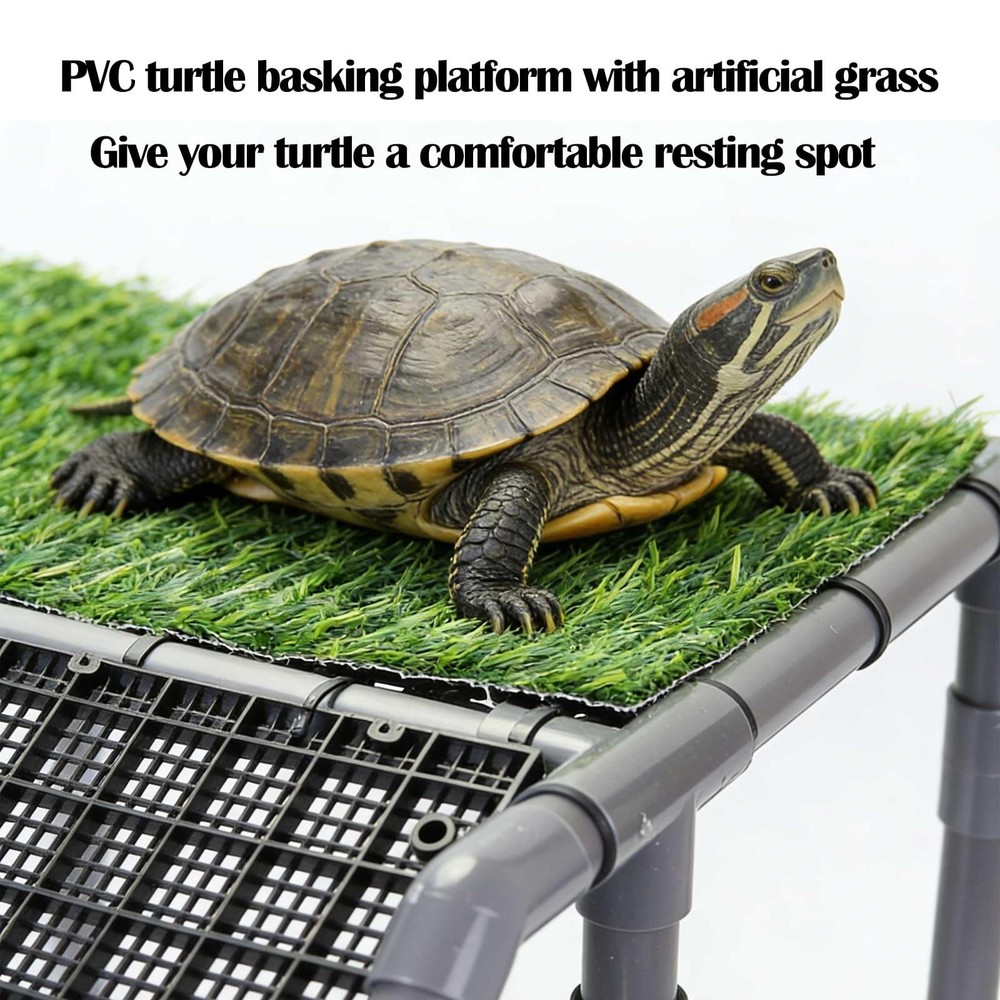 Best Extra Large Standing Turtle Basking Platform, 13.4" Width Resting Area, DIY