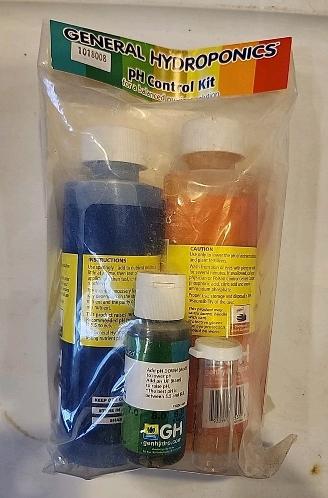 General Hydroponics pH Test Control Kit NEW