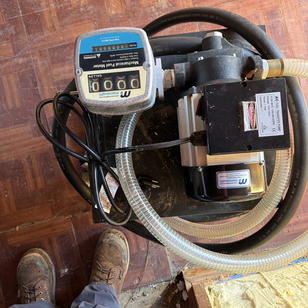 Transfer Pump 120V Plug In Caught With Meter