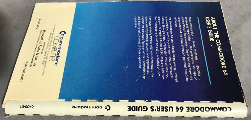 White Binder Commodore C64 Manual CBM/H.W.SAMS published 1982