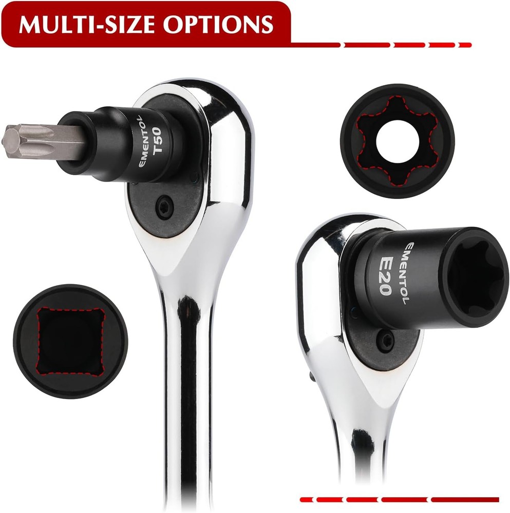 71 Piece Torx Bit & Hex Bit Socket Set Master Sae/Metric 1/4" 3/8" and 1/2"