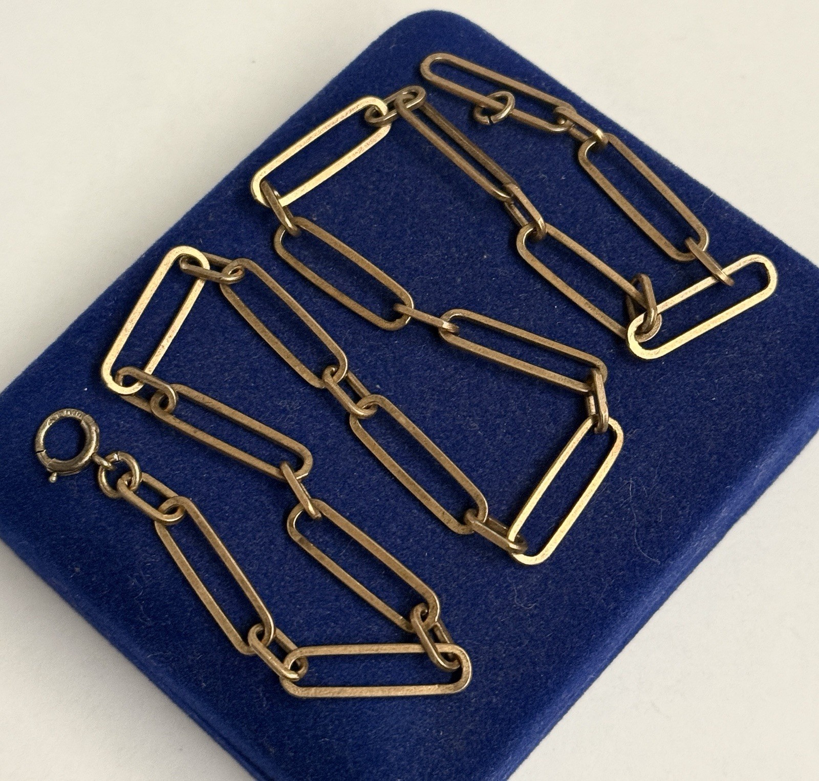 BIG! Vintage 925 Paperclip Chain 17.5” Cable Necklace 14.6g Vtg Rolo 6.3mm