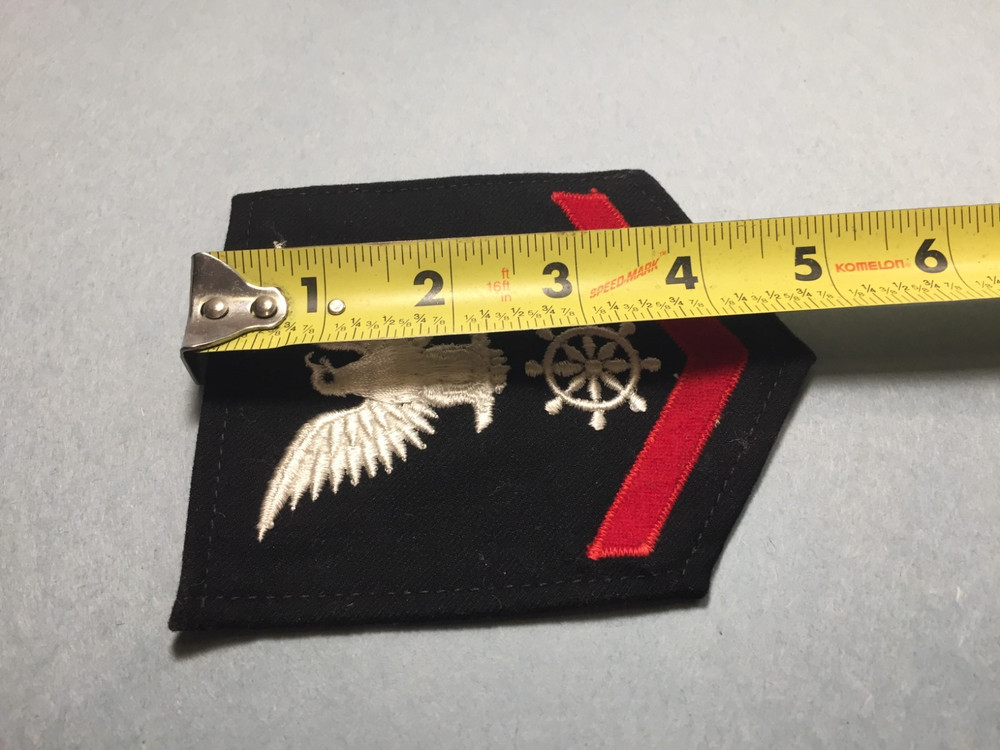 US Navy - Quartermaster Rate 3rd class Patch (Male size) Eagle facing Right